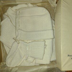 New in Box Vintage Penn Traffic Co. Baby Sweater, Hat and Booties